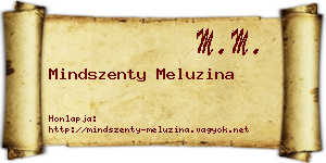Mindszenty Meluzina névjegykártya